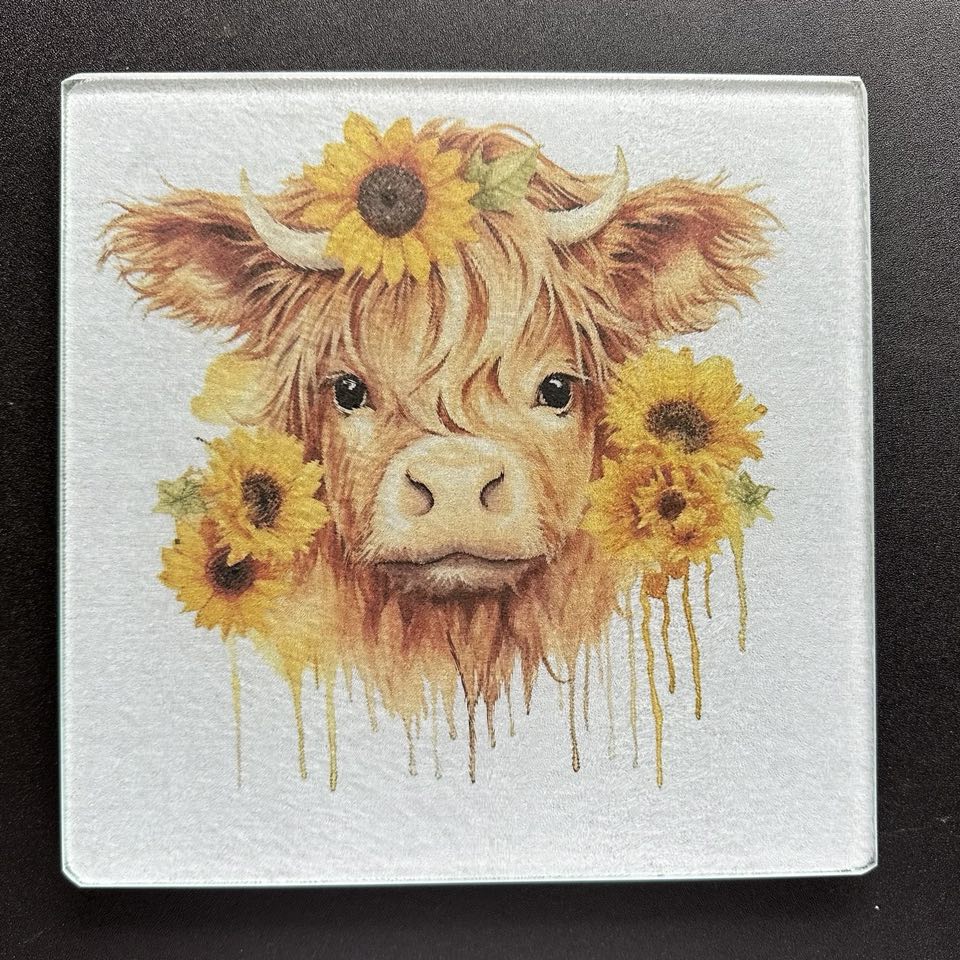 Highland Cow Sunflower